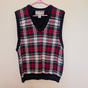 VINTAGE Ivy Crew Classics plaid sweater vest EUC Large